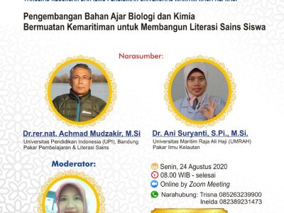 Webinar Pengembangan Bahan Ajar Biologi dan Kimia Bermuatan Kemaritiman untuk Membangun Literasi Sains Siswa